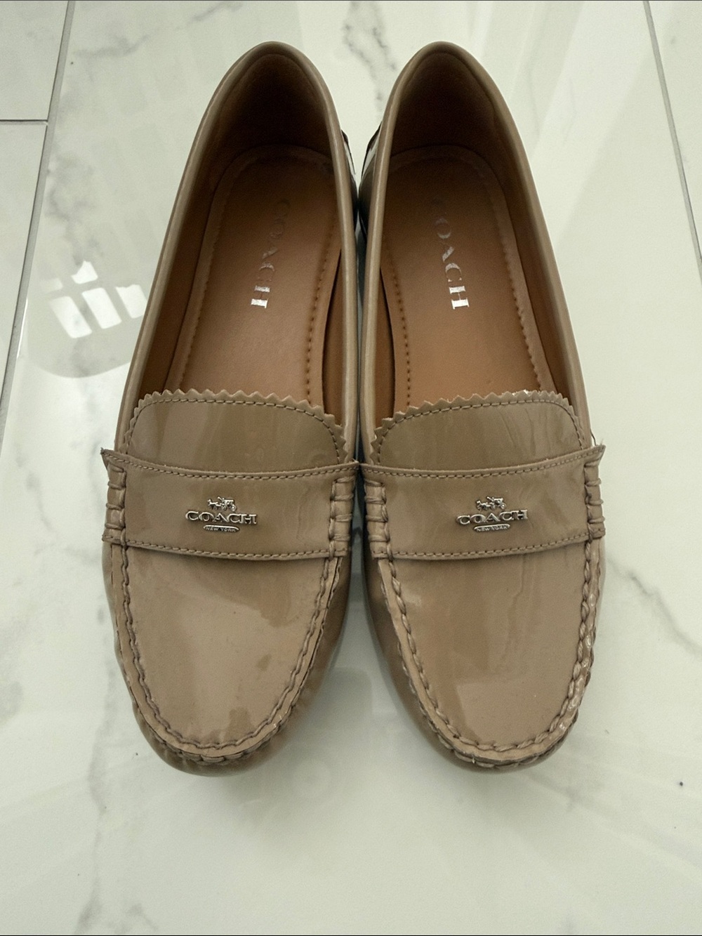 Coach Patent Leather Penny Loafers “Odette”